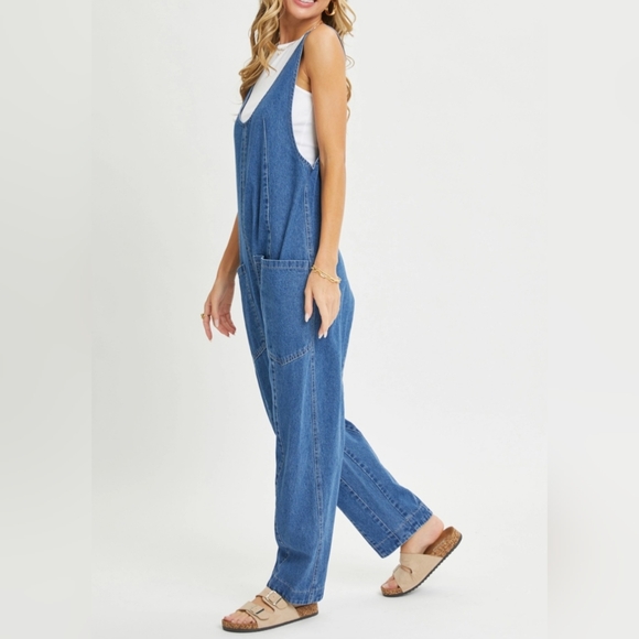 #282 FINAL SALE 🛑S,L Boho Bestseller One-And-Done Denim Jumpsuit - Picture 7 of 16